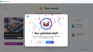 A screenshot of Microsoft Reading Coach.